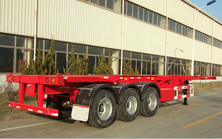 20ft 40ft 3 Axle skeleton semi trailer for sale