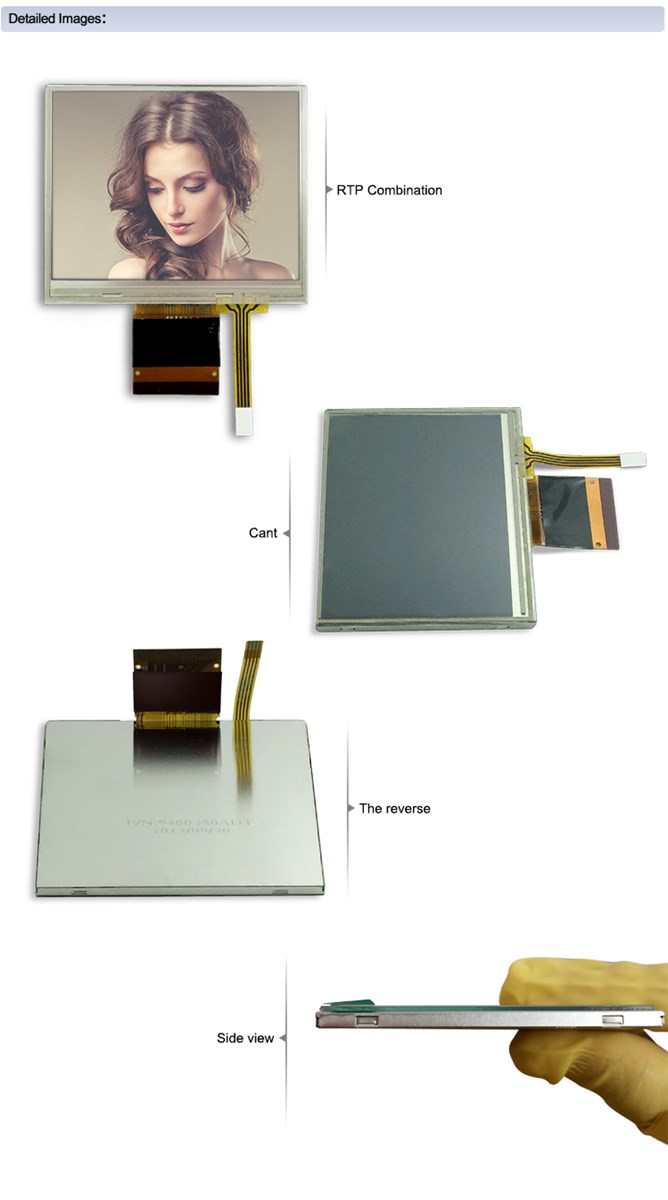 TS display 35 inch TFT LCD 320240 with Resistive touch SSD2119 ICTST035MLQZ06P