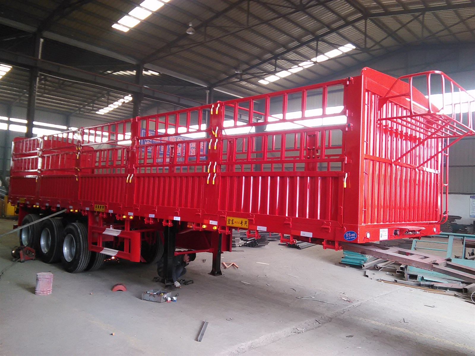 3 Axle 40T Fence Cargo Semi Trailer With competitive price