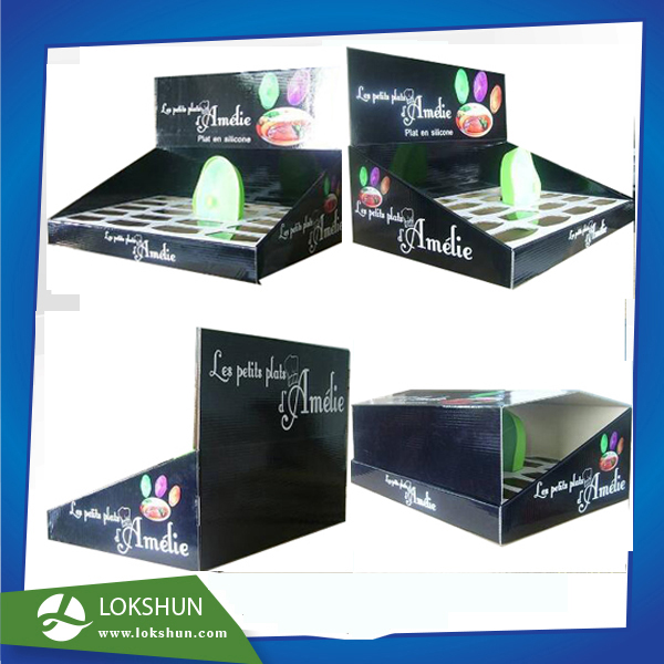 4C printed OEMODM Foldable Cardboard Countertop Display Carton Box PDQ