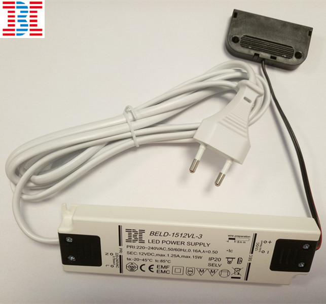 13mm 15W12V constant voltage super thin led power supply led driver