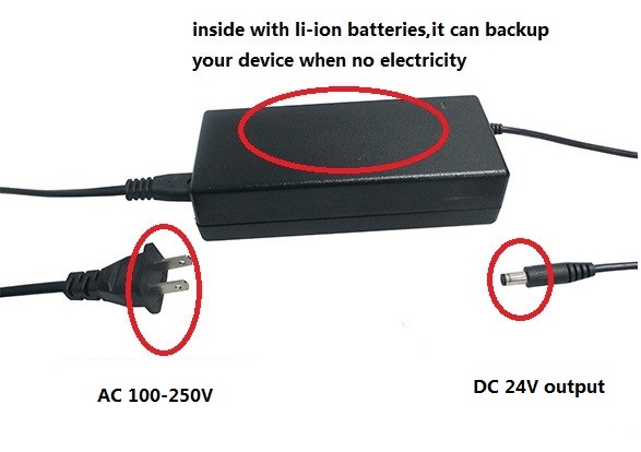 ecaltvv AC DC adapter UPS lithium battery powered power supply 24v poe mini UPS for wireless ap