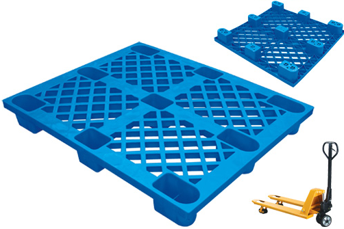 EU Standards 12001000140mm HDPE Plastic Pallet Nine Feet 4Way Sigle Side Plastic Tray YX1210A