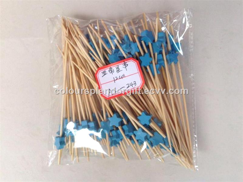 12cm Holiday Star Cocktail Sticks Party Frilled Toothpick Cocktail Party Toothpicks