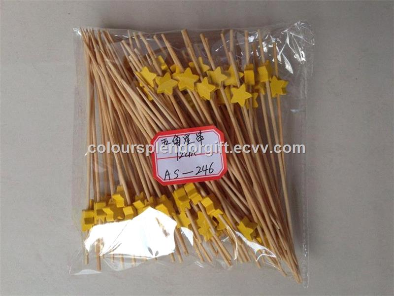 12cm Holiday Star Cocktail Sticks Party Frilled Toothpick Cocktail Party Toothpicks