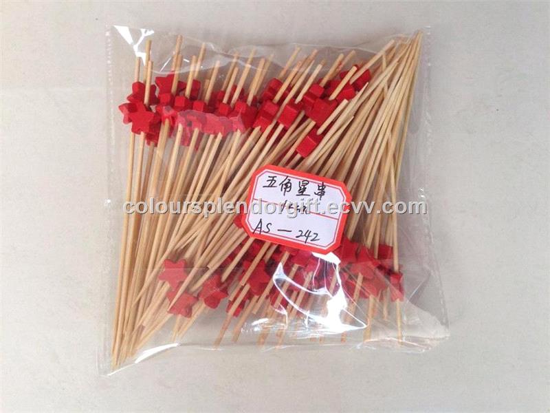 12cm Holiday Star Cocktail Sticks Party Frilled Toothpick Cocktail Party Toothpicks