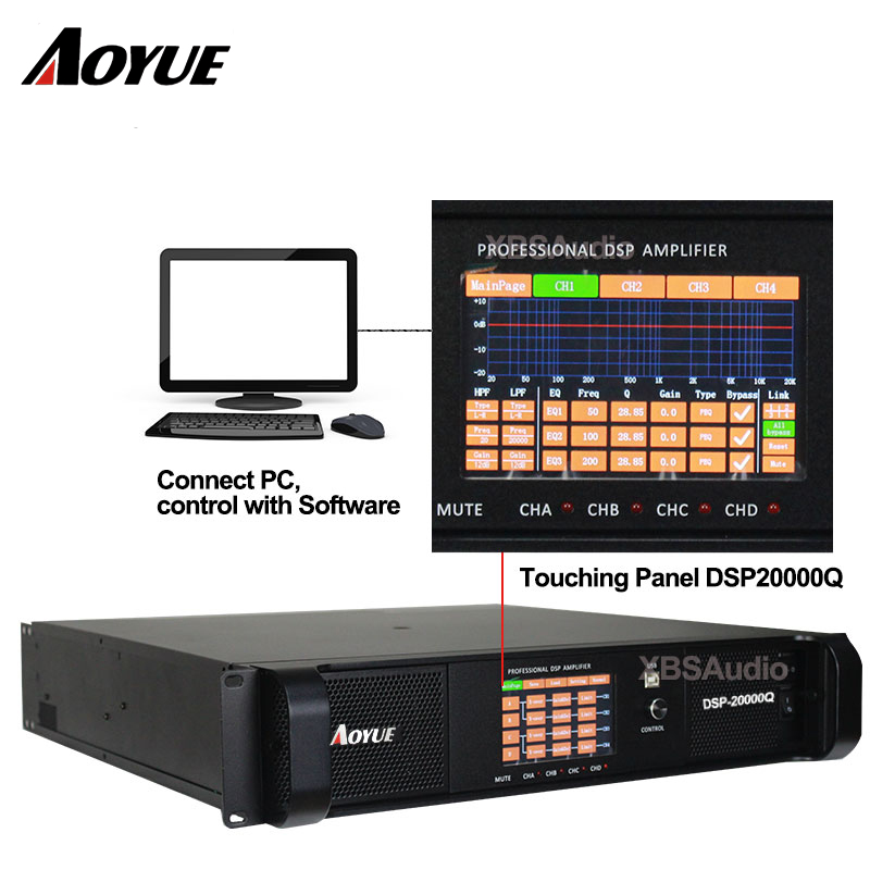 2018 professional DSP digital led display power amplifier 2200w 4 channel supplier