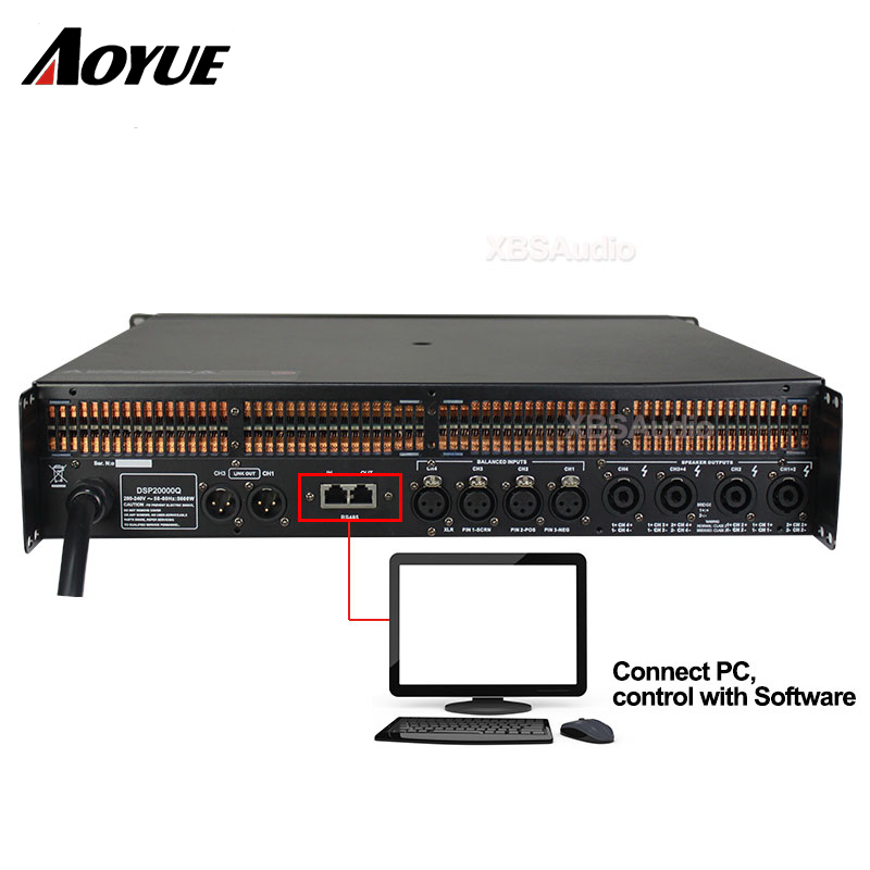 2018 professional DSP digital led display power amplifier 2200w 4 channel supplier