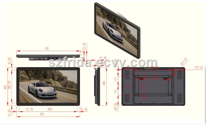 TFT LCD advertising display digital signage WiFi control 32 inch HD screen