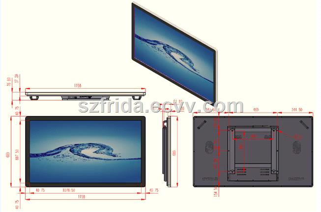49 LCD Digital Signage indoor wall mounted advertising screen player Restaurant menu board