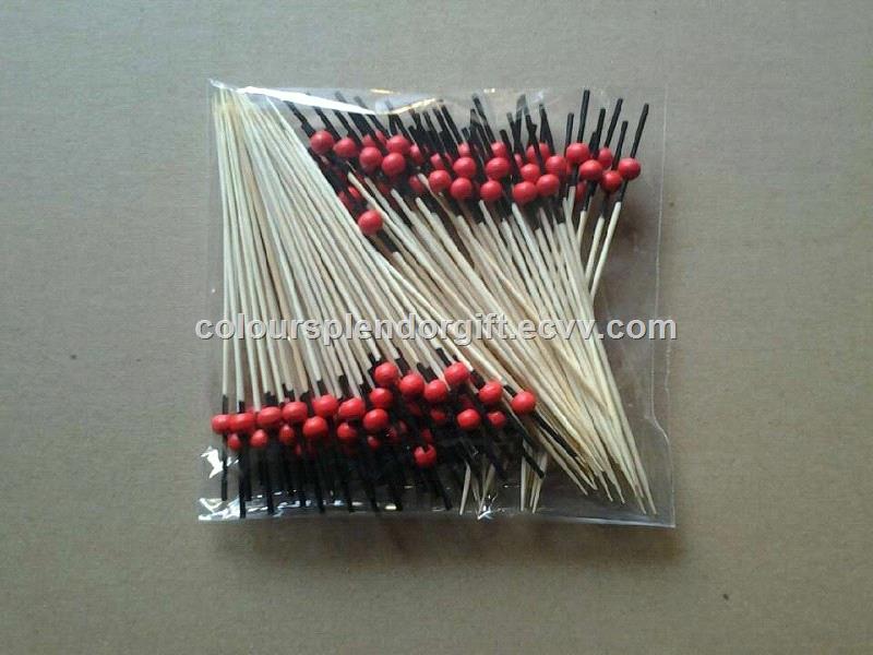 12cm Handmade Cocktail Picks Bead Frilled Toothpicks Skewers Sandwich Fruit Cocktail Sticks Buffet Canapes Party Food