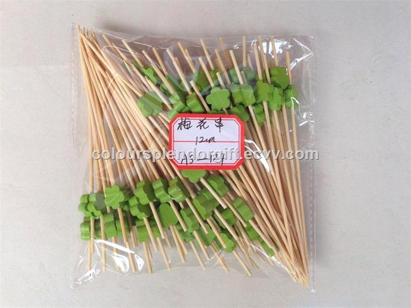 12cm Handmade Cocktail Picks Flower Shape Cocktail Sticks Frilled Toothpicks Party Supplies Multicolor