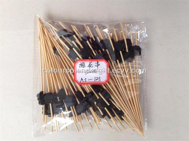12cm Handmade Cocktail Picks Flower Shape Cocktail Sticks Frilled Toothpicks Party Supplies Multicolor
