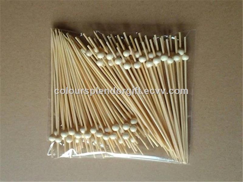 Bamboo Ball Picks Fantastic Fruit Fork Cocktail Stick for Party Supplies Buffet Canapes Party Food