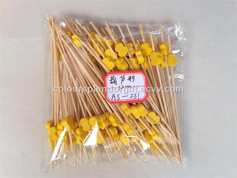 Romantic Creative Bamboo Food Picks fruit fork Sticks Buffet Cupcake Wedding Festival Party Decorations Toppers Cocktail