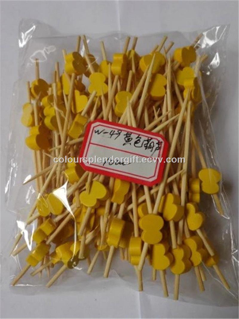 Romantic Creative Bamboo Food Picks fruit fork Sticks Buffet Cupcake Wedding Festival Party Decorations Toppers Cocktail