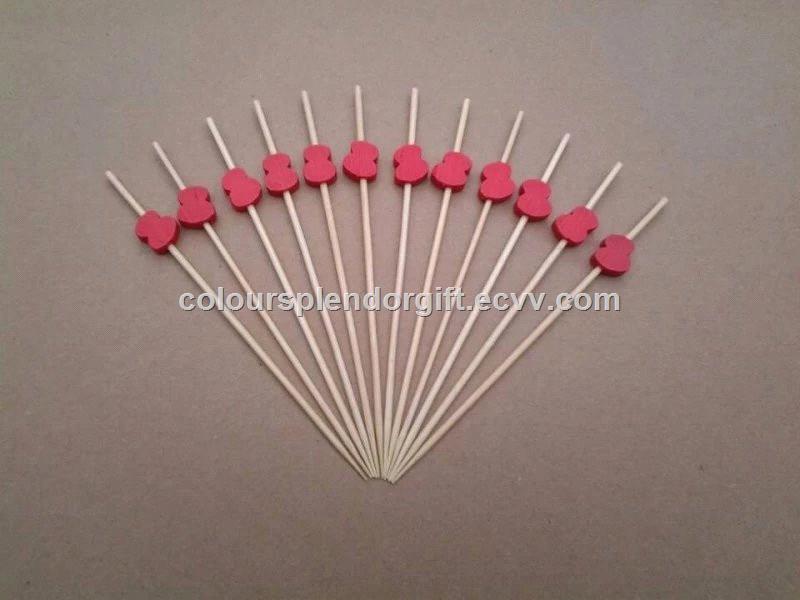 Romantic Creative Bamboo Food Picks fruit fork Sticks Buffet Cupcake Wedding Festival Party Decorations Toppers Cocktail