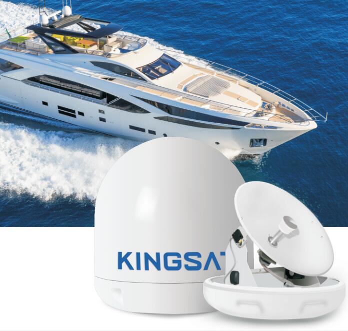 Auto track ship satellite TV antenna