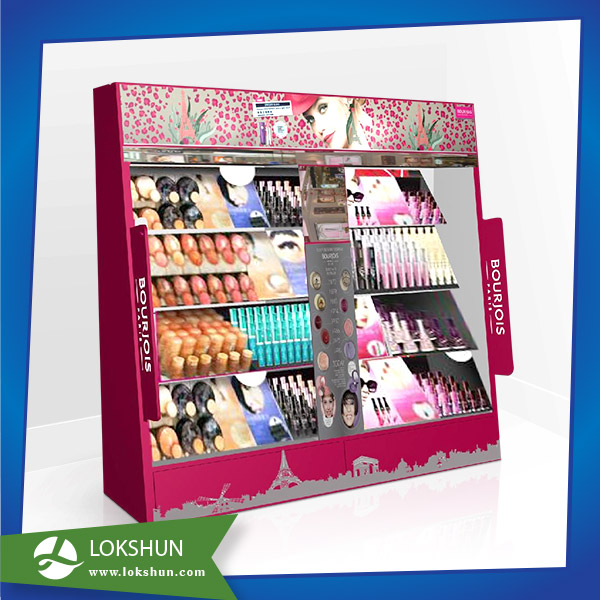 large size MDF and Acrylic Display with LED lightsWooden Cosmetic Display Cabinet