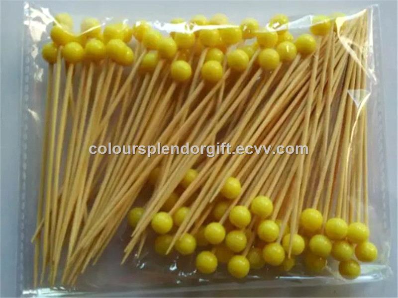12cm Balls Wood Sports Themed Bamboo Pick Skewer Great For Cocktail PartiesInnsWeddingsReceptionsHolidays