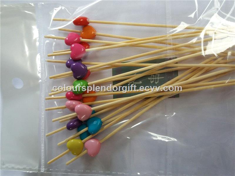 12cm Sandwich Fruit Cocktail Sticks Colourful Crystal Balls Cocktail Picks For Bachelorette Or Sweet 16 Party