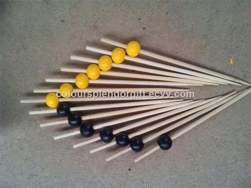 12cm Sandwich Fruit Cocktail Sticks Colourful Crystal Balls Cocktail Picks For Bachelorette Or Sweet 16 Party
