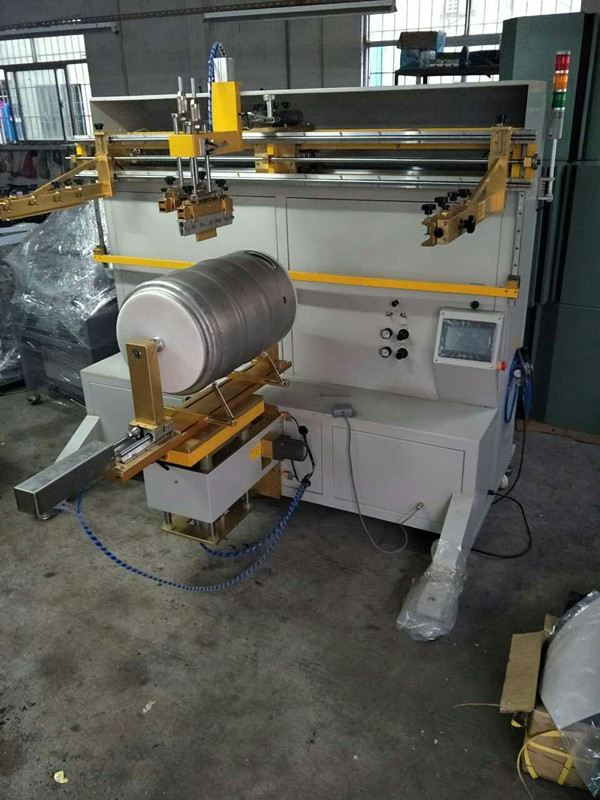 Keg Bottle Pipe Barrels Pneumatic Cylinder Screen Printing Machine