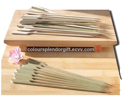 Natural Bamboo Picks Paddle Skewers for BBQ Appetizer Snack Party Cocktail Grill Kebab Barbeque Stick