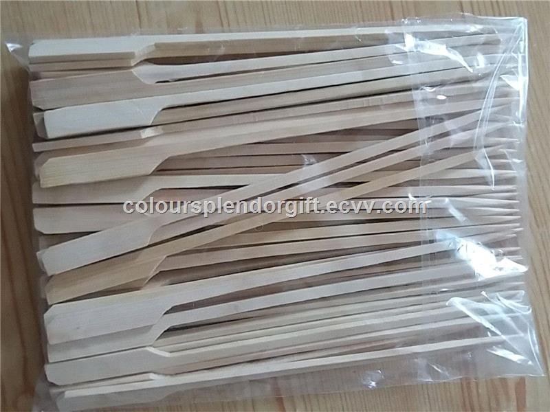 Natural Bamboo Picks Paddle Skewers for BBQ Appetizer Snack Party Cocktail Grill Kebab Barbeque Stick