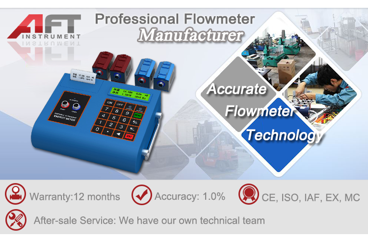 AFT Battery Powerd cPortable Ultrasonic Flowmeter