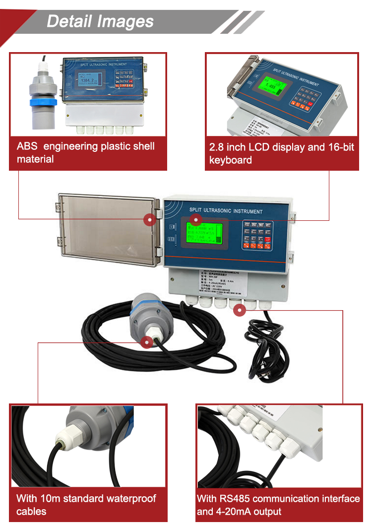 digital ultrasonic open channel water flow meter