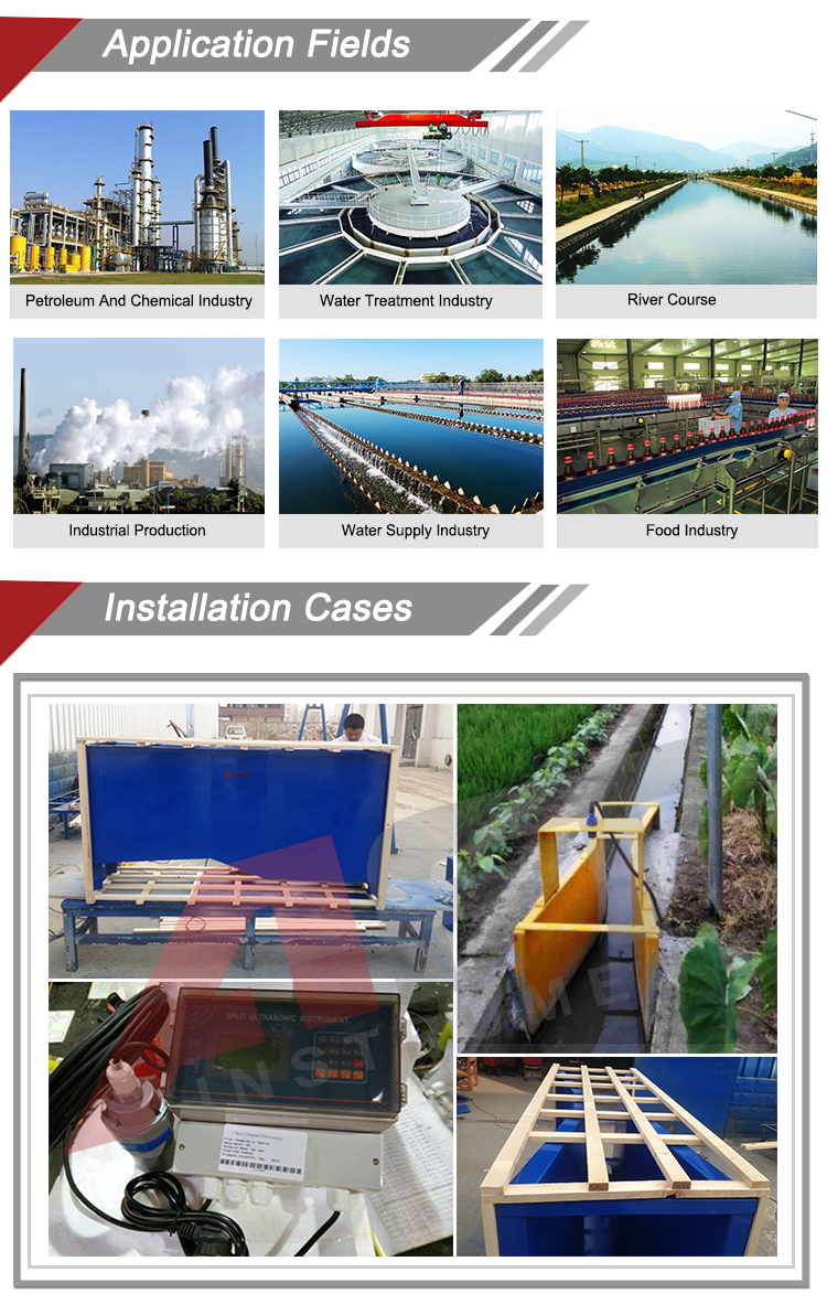 digital ultrasonic open channel water flow meter