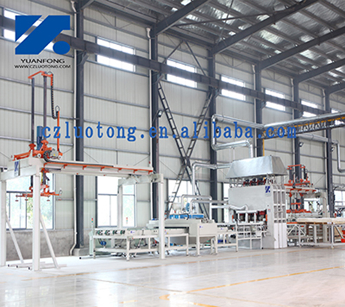 High speed melamine lamination line for wood base panel