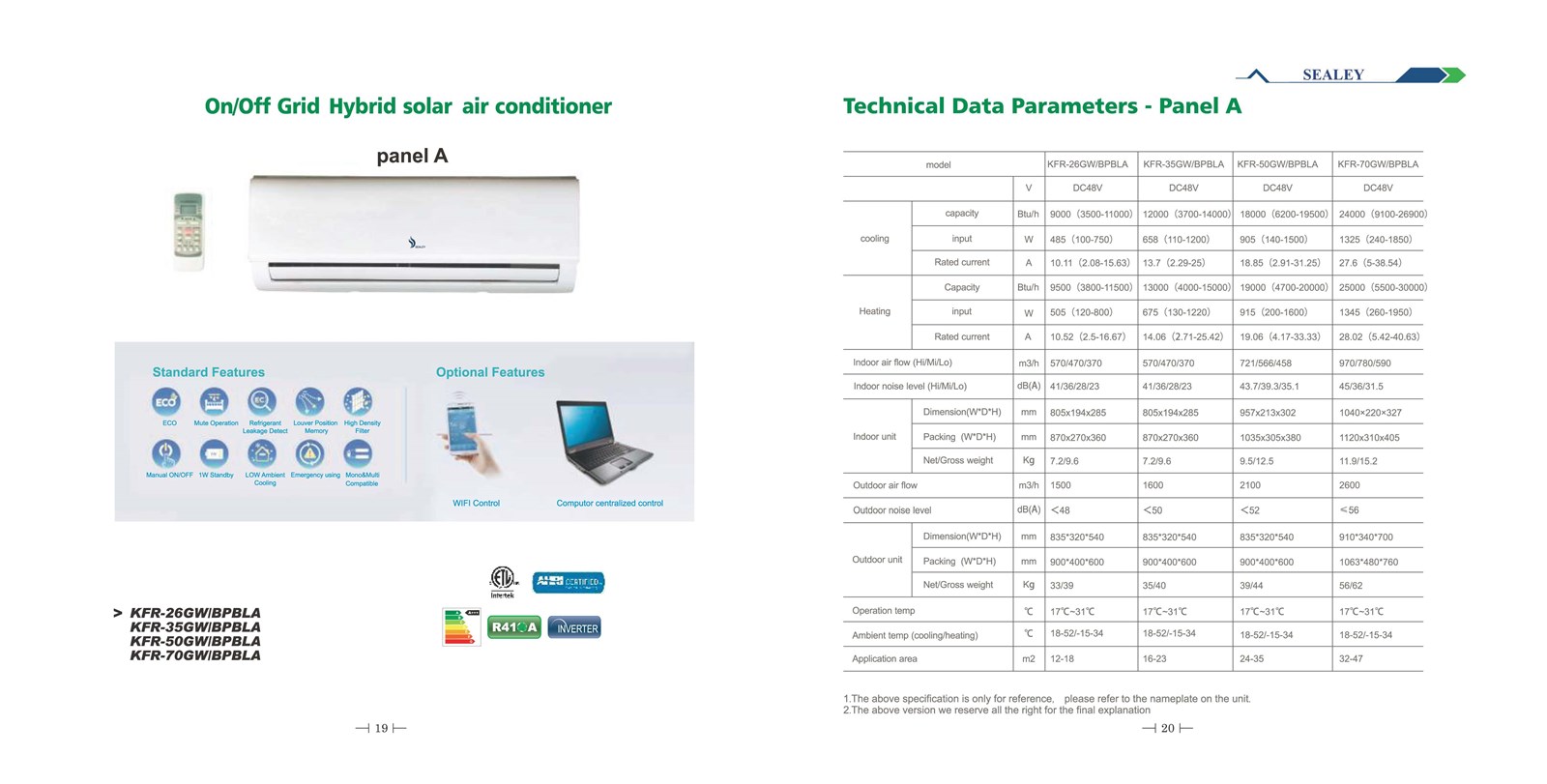 Onoff Grid Solar Air Conditioner