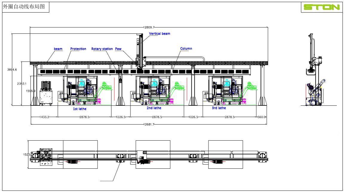 Automatic control bearing ring lathes