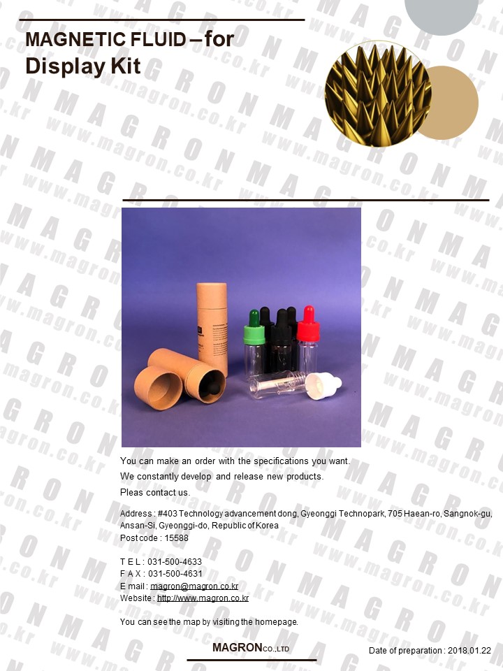 Magnetic fluid Ferrofluid Kit