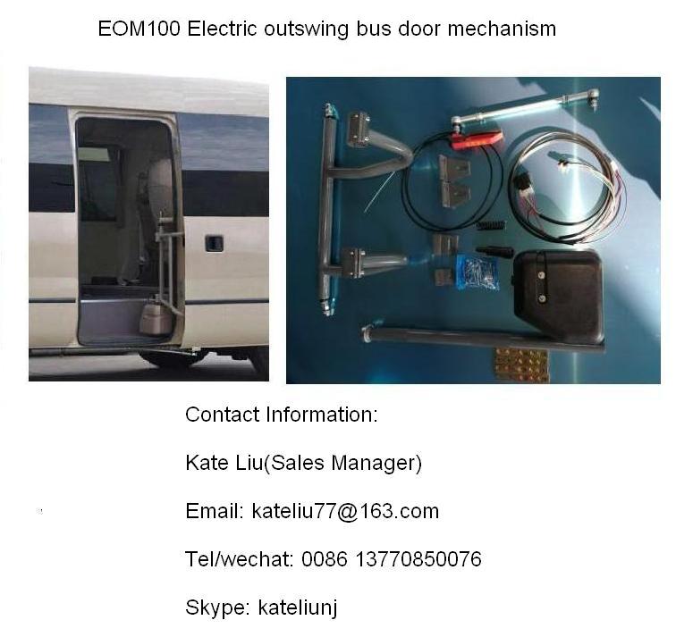 electric outswing bus door mechanism for limobus and midibus