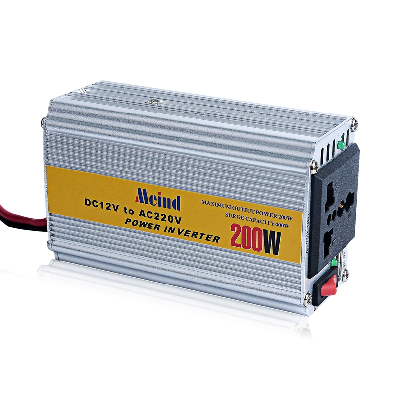 200W Modified Sine Wave DC to AC Car Power Inverter with USB Universal Socket