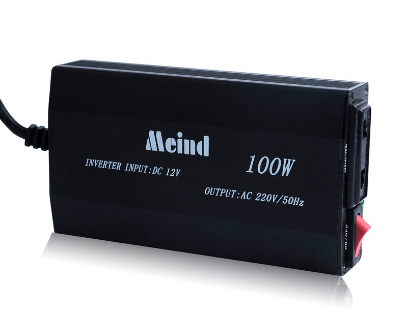 100W Thin Quiet DC to AC Modified Sine Wave Car Power Inverter with USB American Socket