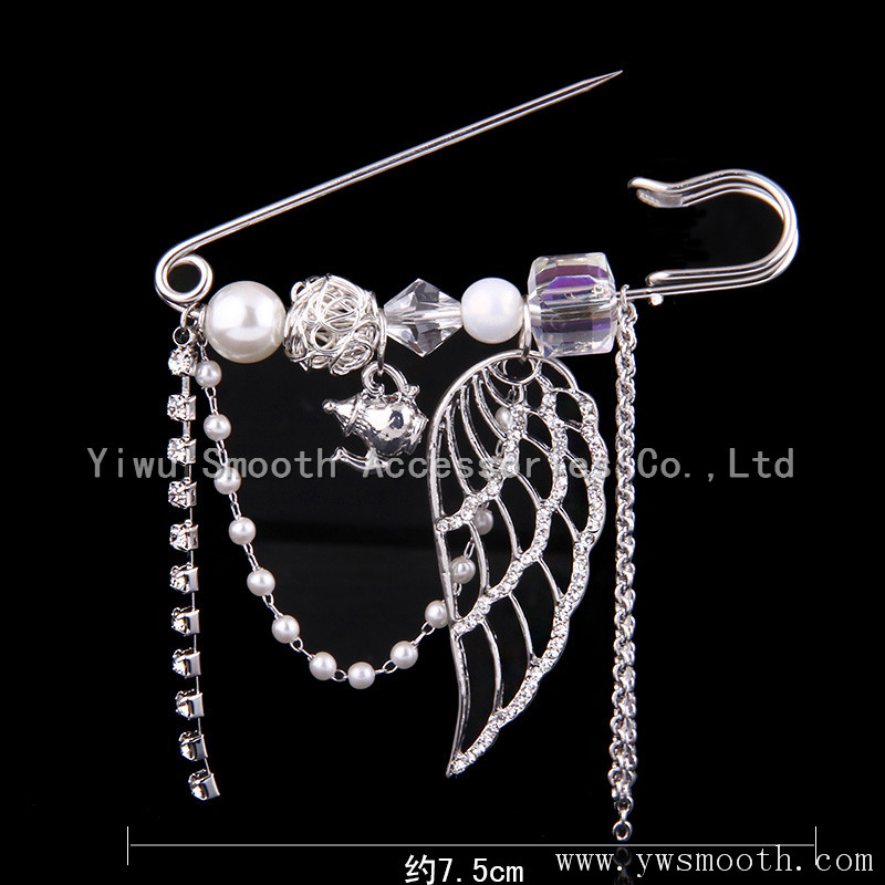 Fashion Jewelry Rhinestone Garment Brooches Decoration Lapel Shawl Pin Pendant