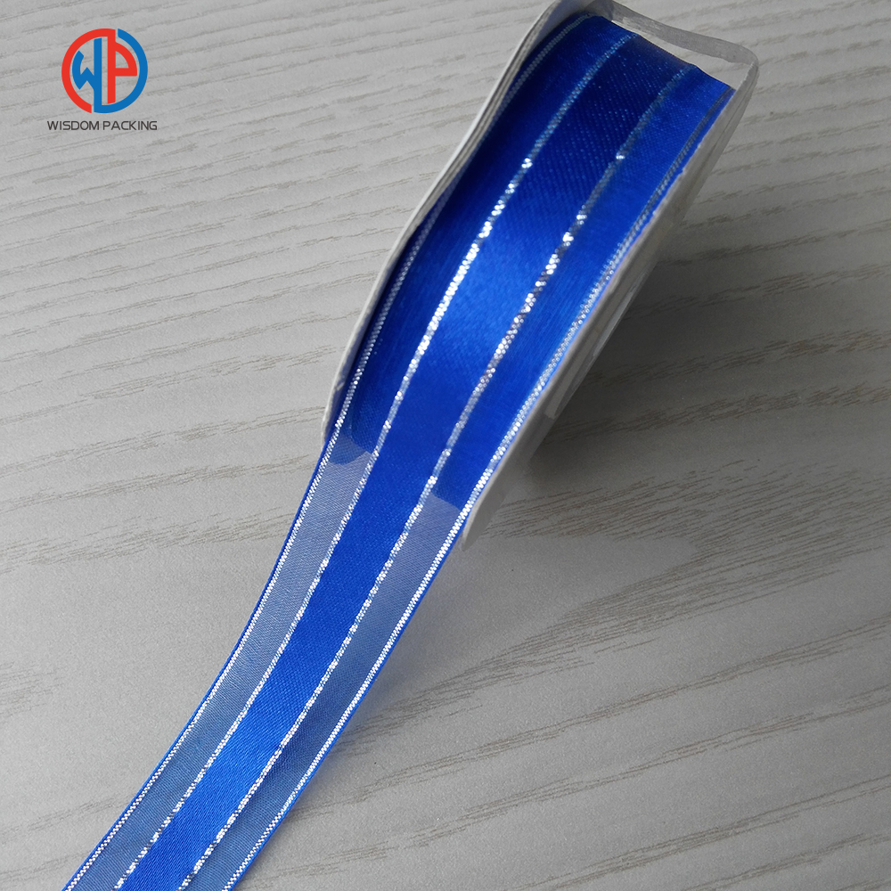 Wholesale 100% Polyester Organza Ribbon with Satin Center