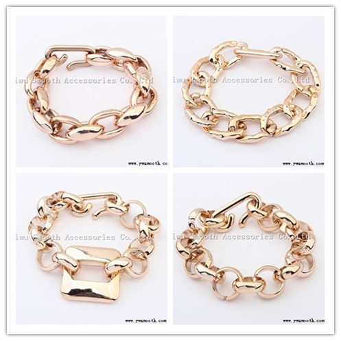 Fashion Personality Rough Chain Gold Chain Buckle Bracelet Female Jewelry
