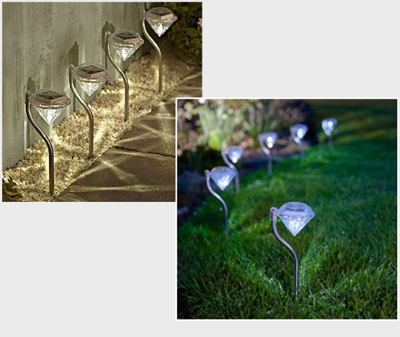Solar Lamp for Garden LED Lawn Light Outdoor Lighting Diamond Path Light