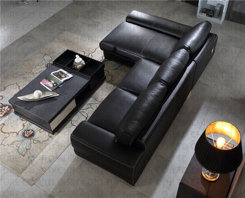 2018 Modern Genuine Leather Sofa with Armchair