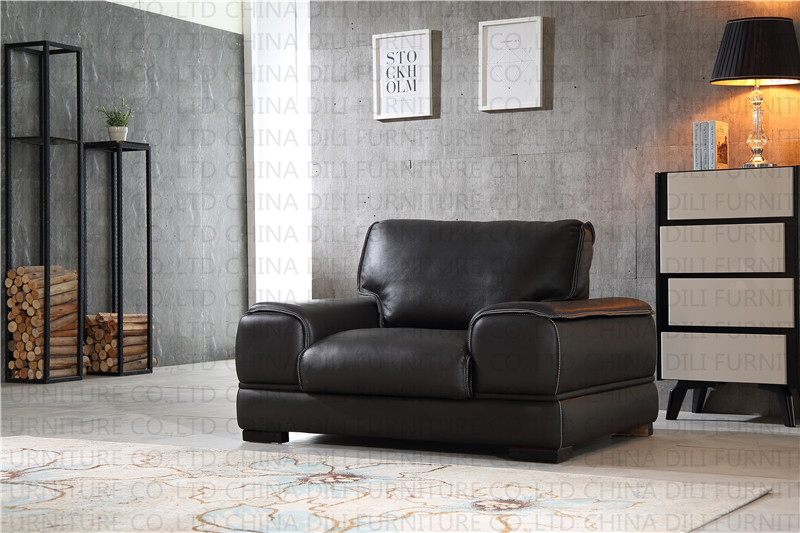 2018 Modern Genuine Leather Sofa with Armchair