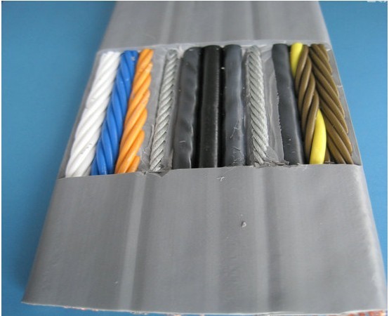 Bare Copper Shielded Flat Traveling Cable for Elevator TVVBP TVVBPG 2407522P075