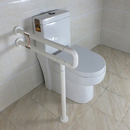 IBAMA Toilet Safety Frame Rail Shower Grab Bar for Home and HotelStainless Steel Coated With White Nylon