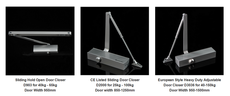 D2024 European Style CE Listed Adjustable Door Closers for 2585kg door