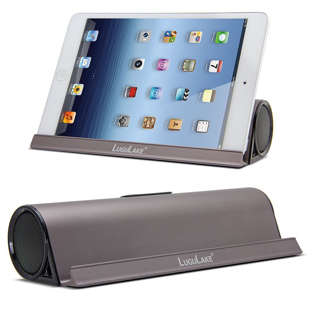 LuguLake Portable Speaker with Stand 6W DualDriver For Calls for iPhone iPod iPad Samsung Echo LG and others