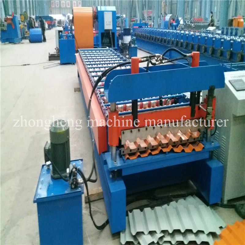 Speed Adjustable Roof Tile Roll Forming Machine